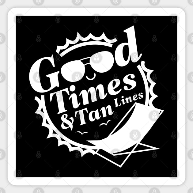 Good Times And Tan Lines Sticker by LuckyFoxDesigns